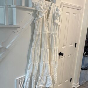 CROSBY by Mollie Burch White Ruffle Dress